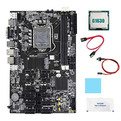AMIUHOUN B75 12 PCIE BTC Mining Motherboard + G1630 CPU + SATA-Kabel + Switch-Kabel + Wärmeleitpaste + ETH-Motherboard AMIUHOUN B75 12 PCIE BTC Mining Motherboard + G1630 CPU + SATA-Kabel + Switch-Kabel + Wärmeleitpaste + ETH-Motherboard von AMIUHOUN