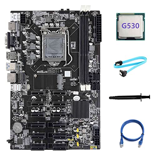 AMIUHOUN B75 12 PCIE ETH Mining Motherboard LGA1155 Motherboard + G530 CPU + -Kabel + RJ45-Netzwerkkabel + Wärmeleitpaste AMIUHOUN B75 12 PCIE ETH Mining Motherboard LGA1155 Motherboard + G530 CPU + -Kabel + RJ45-Netzwerkkabel + Wärmeleitpaste von AMIUHOUN