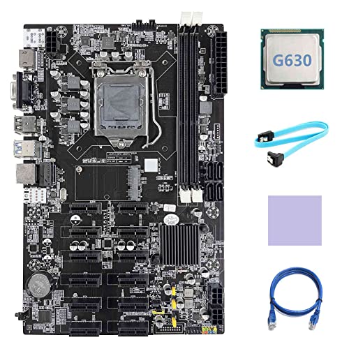 AMIUHOUN B75 12 PCIE ETH Mining Motherboard LGA1155 Motherboard + G630 CPU + SATA Kabel + RJ45 Netzwerkkabel + AMIUHOUN B75 12 PCIE ETH Mining Motherboard LGA1155 Motherboard + G630 CPU + SATA Kabel + RJ45 Netzwerkkabel + von AMIUHOUN