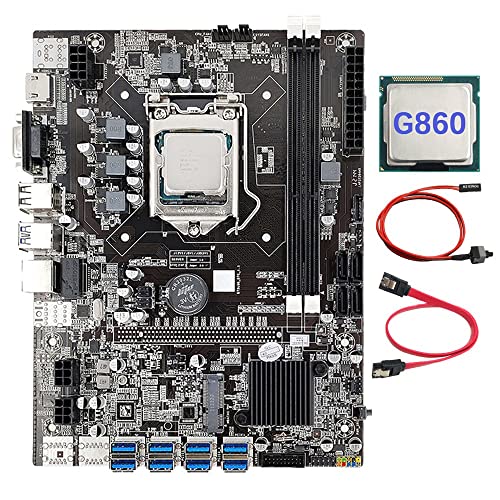 AMIUHOUN B75 8 Karten BTC Mining Motherboard + G860 CPU + -Kabel + Switch-Kabel 8 x USB 3.0 auf PClE 1X Slot LGA1155 DDR3 MSATA ETH AMIUHOUN B75 8 Karten BTC Mining Motherboard + G860 CPU + -Kabel + Switch-Kabel 8 x USB 3.0 auf PClE 1X Slot LGA1155 DDR3 MSATA ETH von AMIUHOUN