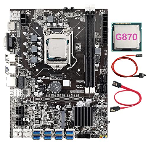 AMIUHOUN B75 8 Karten BTC Mining Motherboard + G870 CPU + -Kabel + Switch-Kabel 8 x USB 3.0 auf PClE 1X Slot LGA1155 DDR3 MSATA ETH AMIUHOUN B75 8 Karten BTC Mining Motherboard + G870 CPU + -Kabel + Switch-Kabel 8 x USB 3.0 auf PClE 1X Slot LGA1155 DDR3 MSATA ETH von AMIUHOUN