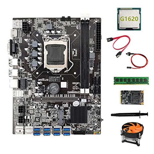 AMIUHOUN B75 BTC Mining Motherboard 8 x USB 3.0 + G1620 CPU + DDR3 4 GB RAM + 128 G SSD + Lüfter + -Kabel + Switch-Kabel + Thermofett AMIUHOUN B75 BTC Mining Motherboard 8 x USB 3.0 + G1620 CPU + DDR3 4 GB RAM + 128 G SSD + Lüfter + -Kabel + Switch-Kabel + Thermofett von AMIUHOUN