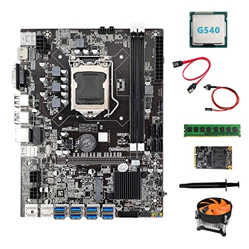 AMIUHOUN B75 BTC Mining Motherboard 8 x USB 3.0 + G540 CPU + DDR3 4 GB RAM + 128 G SSD + Lüfter + -Kabel + Switch-Kabel + Thermofett AMIUHOUN B75 BTC Mining Motherboard 8 x USB 3.0 + G540 CPU + DDR3 4 GB RAM + 128 G SSD + Lüfter + -Kabel + Switch-Kabel + Thermofett von AMIUHOUN