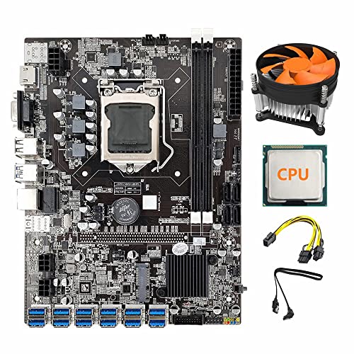 AMIUHOUN B75 BTC Mining-Motherboard mit zufälliger CPU + 6-poligem auf Dual-8-Pin-Kabel + Lüfter LGA1155 12 PCIE auf USB DDR3 B75 ETH AMIUHOUN B75 BTC Mining-Motherboard mit zufälliger CPU + 6-poligem auf Dual-8-Pin-Kabel + Lüfter LGA1155 12 PCIE auf USB DDR3 B75 ETH von AMIUHOUN