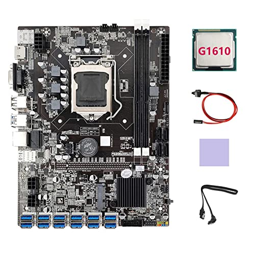 AMIUHOUN B75 ETH Mining Motherboard 12XUSB + G1610 CPU + Kabel + Switch Kabel + Thermal Pad B75 USB BTC Mining Motherboard AMIUHOUN B75 ETH Mining Motherboard 12XUSB + G1610 CPU + Kabel + Switch Kabel + Thermal Pad B75 USB BTC Mining Motherboard von AMIUHOUN