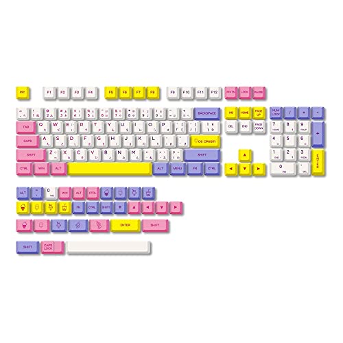 AMIUHOUN Ice Cream Keycaps Set 135 XDA Profile Sublimation PBT Full Keycaps Set for Mechanical Keyboard, Japanese AMIUHOUN Ice Cream Keycaps Set 135 XDA Profile Sublimation PBT Full Keycaps Set for Mechanical Keyboard, Japanese von AMIUHOUN
