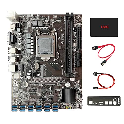 AMIUHOUN Mining-Motherboard + 128G SSD + Switch-Kabel + -Kabel + Blende 12 x USB 3.0 auf PCIE 1 x LGA1151 DDR4 RAM Slot ETH Motherboard AMIUHOUN Mining-Motherboard + 128G SSD + Switch-Kabel + -Kabel + Blende 12 x USB 3.0 auf PCIE 1 x LGA1151 DDR4 RAM Slot ETH Motherboard von AMIUHOUN