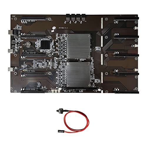 AMIUHOUN X79 BTC Mining Motherboard + Switch Kabel 10XPCIE 8X GPU Slot LGA 2011 DDR3 für ETH Mining X79 M10 Motherboard von AMIUHOUN