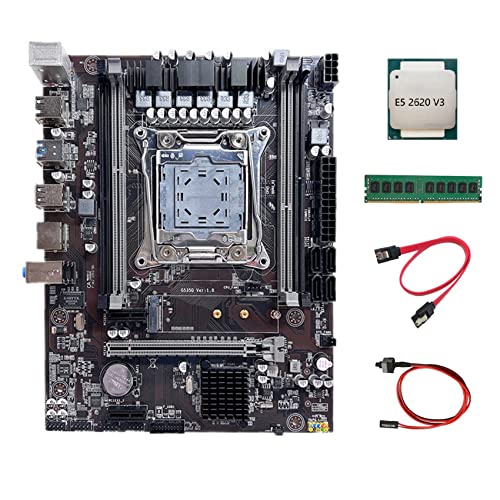 AMIUHOUN X99 Motherboard LGA2011-3 Computer-Motherboard mit E5 2620 V3 CPU + DDR4 4 GB 2666 MHz RAM + -Kabel + Switch-Kabel AMIUHOUN X99 Motherboard LGA2011-3 Computer-Motherboard mit E5 2620 V3 CPU + DDR4 4 GB 2666 MHz RAM + -Kabel + Switch-Kabel von AMIUHOUN