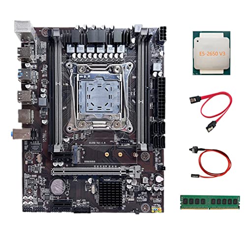 AMIUHOUN X99 Motherboard LGA2011-3 Computer-Motherboard mit E5-2650 V3 CPU + DDR4 4G 2666 MHz RAM + -Kabel + Switch-Kabel AMIUHOUN X99 Motherboard LGA2011-3 Computer-Motherboard mit E5-2650 V3 CPU + DDR4 4G 2666 MHz RAM + -Kabel + Switch-Kabel von AMIUHOUN