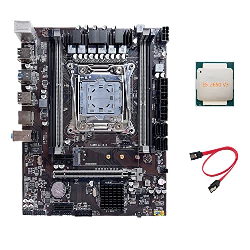 AMIUHOUN X99 Motherboard LGA2011-3 Computer-Motherboard unterstützt DDR4/DDR3 RAM-Speicher mit E5-2650 V3 CPU + -Kabel AMIUHOUN X99 Motherboard LGA2011-3 Computer-Motherboard unterstützt DDR4/DDR3 RAM-Speicher mit E5-2650 V3 CPU + -Kabel von AMIUHOUN