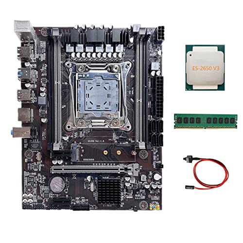 AMIUHOUN X99 Motherboard LGA2011-3 Computer-Motherboard unterstützt DDR4 RAM mit E5 2650 V3 CPU + DDR4 4G 2666 MHz RAM + Switch-Kabel AMIUHOUN X99 Motherboard LGA2011-3 Computer-Motherboard unterstützt DDR4 RAM mit E5 2650 V3 CPU + DDR4 4G 2666 MHz RAM + Switch-Kabel von AMIUHOUN