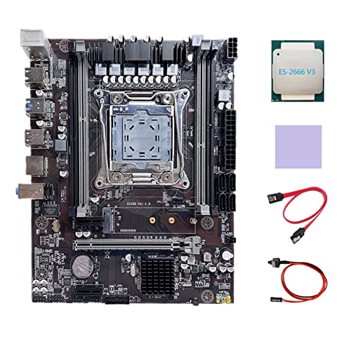 AMIUHOUN X99 Motherboard LGA2011-3 Computer-Motherboard unterstützt DDR4 RAM mit E5 2666 V3 CPU + SATA-Kabel + Switch-Kabel + -Pad AMIUHOUN X99 Motherboard LGA2011-3 Computer-Motherboard unterstützt DDR4 RAM mit E5 2666 V3 CPU + SATA-Kabel + Switch-Kabel + -Pad von AMIUHOUN