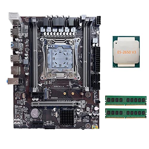 AMIUHOUN X99 Motherboard LGA2011-3 Computer-Motherboard unterstützt Dual Channel DDR4 RAM mit E5 2650 V3 CPU + 2XDDR4 4 GB 2133 MHz RAM AMIUHOUN X99 Motherboard LGA2011-3 Computer-Motherboard unterstützt Dual Channel DDR4 RAM mit E5 2650 V3 CPU + 2XDDR4 4 GB 2133 MHz RAM von AMIUHOUN