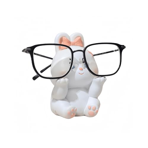 AMJDGEU Brillenrahmen Netter Tier Brillenhalter für Home Office Schreibtisch Dekoration Geschenk (Kaninchen) von AMJDGEU