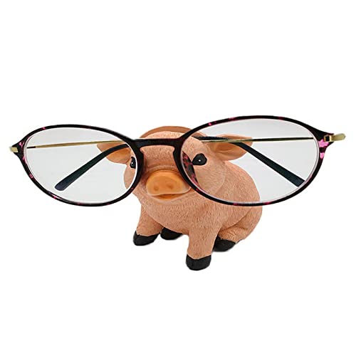 AMJDGEU Brillenrahmen Netter Tier Brillenhalter für Home Office Schreibtisch Dekoration Geschenk (Schwein) von AMJDGEU