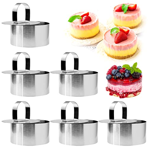 AMJKEJI 6 Stück Kuchenform Mousse Ringe, Kuchen Kreis Kuchenform Kochringe Perforierte Tortenringe Kuchenform Perforierte Ring Antihaft Backformen Form Ovale für Die Herstellung Von Mousse, Pie von AMJKEJI