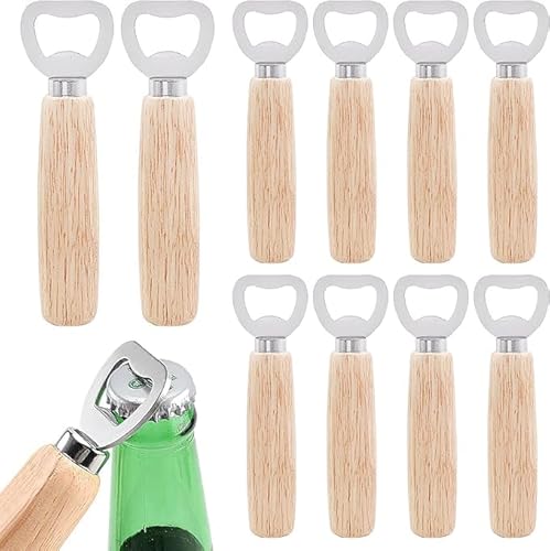 AMJKEJI 10 Stück Flaschenöffner Holz, Holzgriff Bier Flaschenöffner Tragbare Durable Naturholz Flaschenöffner für Hochzeitsfeier Home Bar Grillparty Camping AMJKEJI 10 Stück Flaschenöffner Holz, Holzgriff Bier Flaschenöffner Tragbare Durable Naturholz Flaschenöffner für Hochzeitsfeier Home Bar Grillparty Camping von AMJKEJI
