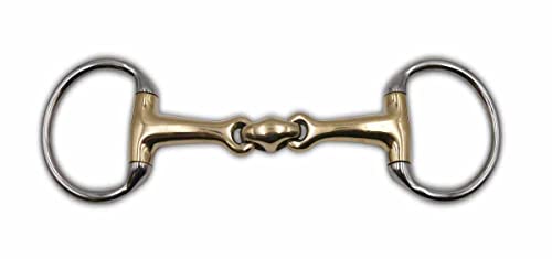 AMKA Olivenkopfgebiss doppelt gebrochen massiv Argentan Olivenkopfgebiss Pony Stärke 12 mm Ringe 50 mm von AMKA