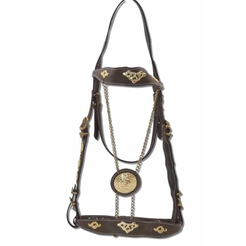 AMKA Portugiesische Trense Prunkzaum Barockzaum Barocktrense braun Goldfarbene Beschläge AMKA Portugiesische Trense Prunkzaum Barockzaum Barocktrense braun Goldfarbene Beschläge von AMKA