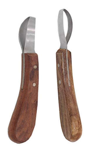 AMKA Schlaufenhufmesser Rinnmesser mit Holzgriff von AMKA