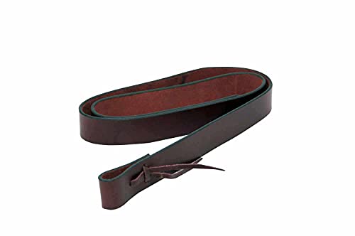 AMKA Tie Strap Sattelgurt aus weichem Latigo Leder, rotbraun, ca. 3,7 cm breit x 140 cm lang von AMKA