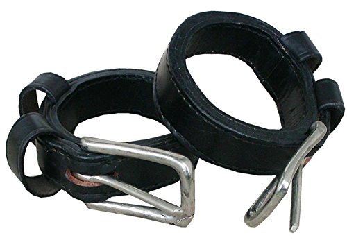 AMKA Scheren-Trageaugen aus Leder, offene Ausführung schwarz, Paar von AMKA