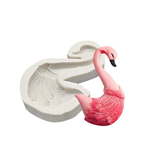 Kuchen Dekoration 2 Stück Flamingo-Silikon-Kuchen Der Backen-Fondant-Schokoladenform Verziert von AMLOH