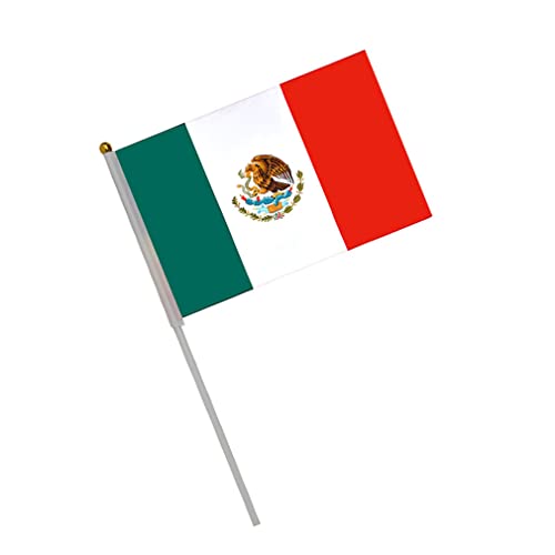 Internationale Flagge, 50 Stück, Flagge in der Hand, Mini-Flagge, WM, Fans, Hand schütteln, kleine Nationalflagge (Mexiko) von AMMICCO