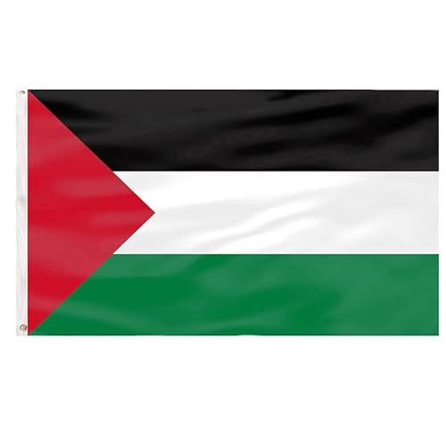 Palästina-Flagge, Polyester, für Außen, Dekoration im Innenbereich, Festival, Fußball, 90 x 150 cm von AMMICCO