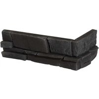 Ammonit Keramik - Verblender Ecke Averno anthrazit Maß: 32,5 x 11,7 / 15 cm Stärke: 22 - 38 mm von AMMONIT KERAMIK