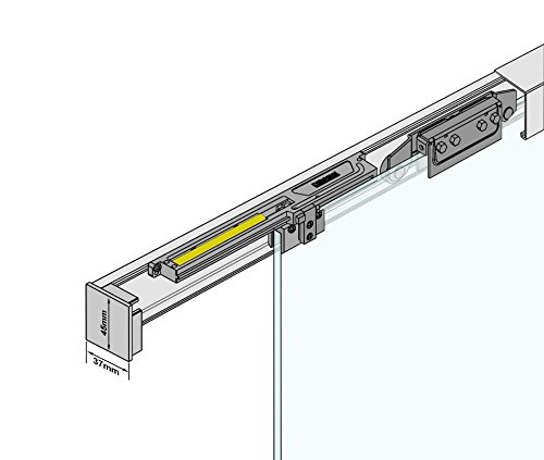 ASE205: Soft Close Selbsteinzug Slim Line komplett Schiebetür Beschlag inkl. 2050mm Alu Schiene und Zubehör für Glasschiebetür 900mm breit ASE205: Soft Close Selbsteinzug Slim Line komplett Schiebetür Beschlag inkl. 2050mm Alu Schiene und Zubehör für Glasschiebetür 900mm breit von AMOD