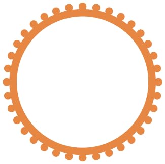 AMOISE Runder Spiegel, 61 cm, Orange von AMOISE