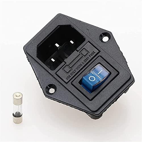 1 Satz 10 A 250 V Modulstecker Wippschalter Stecker Steckdose 3 Pin IEC320 C14 Schaltersicherung (Farbe: 5)(2) von AMOKD