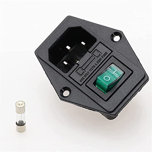1 Satz 10 A 250 V Modulstecker Wippschalter Stecker Steckdose 3 Pin IEC320 C14 Schaltersicherung (Farbe: 5)(3) von AMOKD