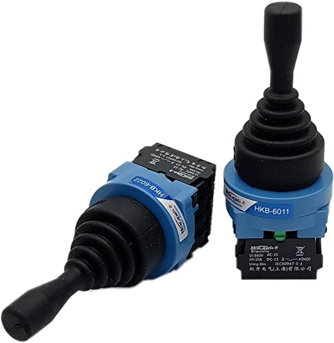 1 Stück 30 mm Monolever-Kreuzwipp-Hauptschalter Joystick-Kreuzschalter Selbstrückstellende Selbstsperre 2NO 4NO HKB-601 (Farbe: 4-Wege-Selbstsperre)(2 Way Self Lock) von AMOKD