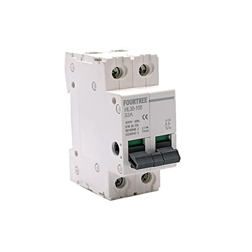 1 Stück Hauptschalter HL30 Trennschalter Haushaltsfunktion Trennschalter Isolator 2P 32A 63A 100A (Größe: 2 Pole, Farbe: 40A)(63a) von AMOKD