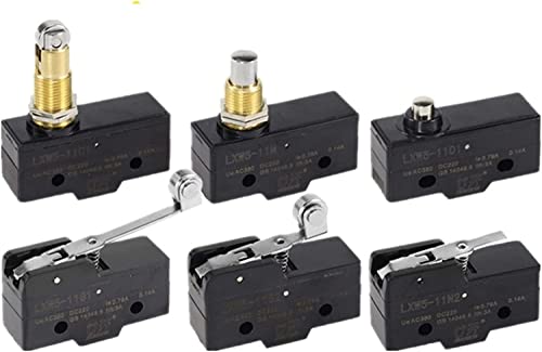 1 Stück LXW5 Mikroschalter AC 380 V DC 220 V 10 A Push-Plunger-betätigter Momentan-Endschalter LXW5-11M 11Q2 11D (Farbe: LXW5-11M)(Lxw5-11d1) von AMOKD