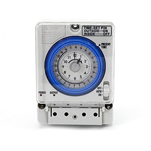 1 Stück Zeitschaltuhr 12 V DC TB35N TB388 100–240 V 15 A Din-Schiene 24 Stunden programmierbarer Timer Analogschalter (Farbe: 12 V DC)(12vdc) von AMOKD