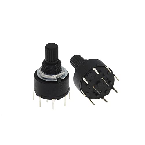 10 STÜCKE RS16 Kunststoff 16MM Drehbandschalter 2 Pole 3 4 Positionen 1 Pole 5 6 8 Positionen Grifflänge 15MM Achsenbandschalter (Größe : 2 Pole 4)(1 Pole 5) von AMOKD