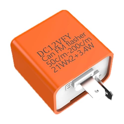 12V 2 Pin Relais Blinker Blinker Anzeige FM Blink Relais(Orange) von AMOKD