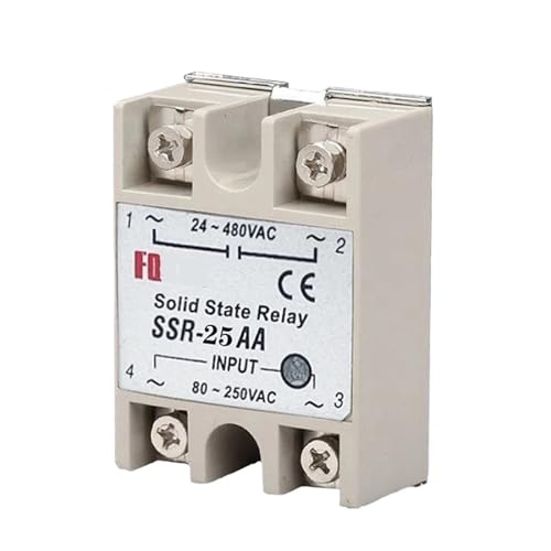 1PC Einphasen-Halbleiterrelais AC SSR SSR-25AA SSR-40AA SSR-60AA SSR-100AA DC-gesteuerter AC-Spannungsregler unbedeckt(SSR100AA) von AMOKD