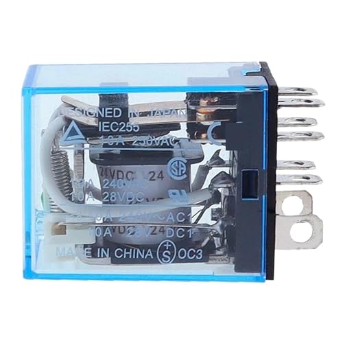 2 Stück Allzweck LY2NJ HH62P Elektronisches mikroelektromagnetisches Relais LED-Lampe 10A 8-polige Spule DPDT DC12V 24V AC110V 220V(AC,380V) von AMOKD
