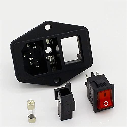 2 Stücke Power Wippschalter IEC 3 Pin 320 C14 Einlass Steckdosen Schalter Anschlussstecker 10A 250 V von AMOKD