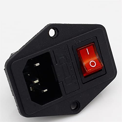 2 Stücke Schwarz Rot 10A AC 250 V 3 Terminal Steckdose mit Sicherungshalter Neue 2 Stücke Schwarz Rot 10A AC 250 V 3 Terminal Steckdose mit Sicherungshalter Neue von AMOKD
