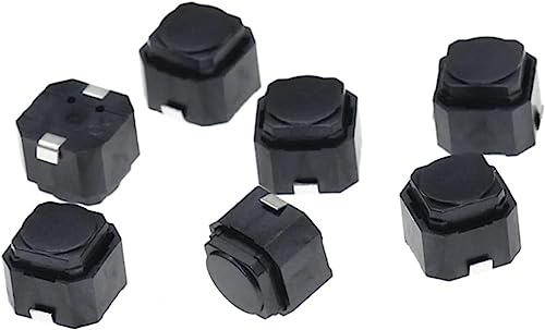 20 Stück Taktschalter 6 x 6 x 5 mm, Stummschalter, Silikon-Tastatur, Druckschalter, 6 x 6 x 5 mm, 2 Pins, leise Schalter von AMOKD