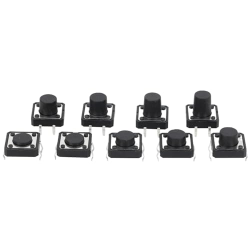 20PCS 12x12 12 * 12 * 4,3mm 5mm 4,5 6 7 8 9 9,2 10 11 11,5 4Pin Tactile Tact Push Button Micro Schalter Selbst-reset DIP Schalter(12x12x4.5) von AMOKD