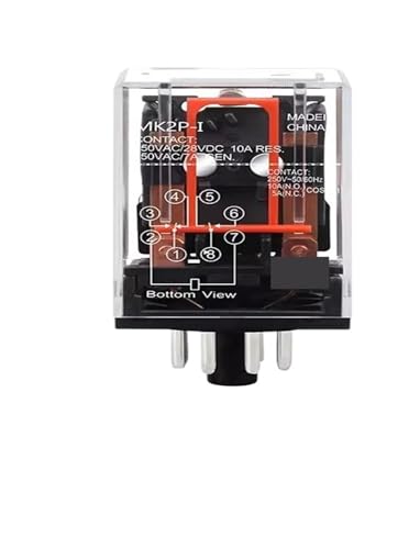 5/10Set MK2P-I MK3P-I Elektromagnetisches Relais Zwischenkleines Relais mit Sockel 8 Pin 11 Pin AC/DC 220V 24V(10 PCS,MK3P-I DC24V) von AMOKD