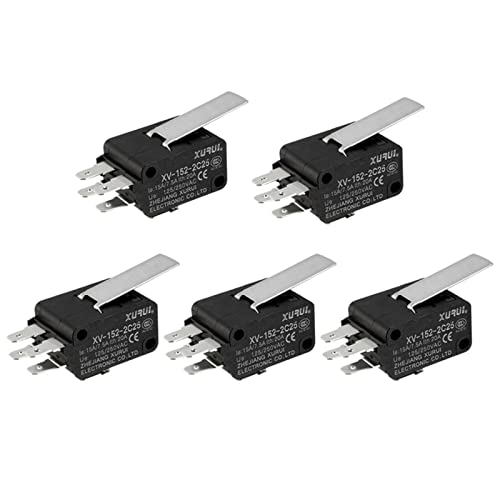 5 STÜCKE XV-152-2C25 Schwarz Gerade Hebel Micro Endschalter von AMOKD