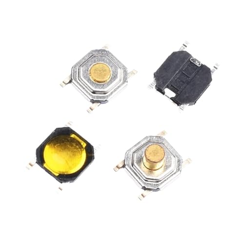 50 Stück Taktschalter Silikonknopf Mikroschalter 3 x 4 x 2 mm, 3 x 6 x 4,3 mm, 2-polig, 3 x 6 x 2,5 mm, 4 x 4 x 1,5 mm, SMD, 4 Fuß(3X6X4.3mm 2Pin White) von AMOKD